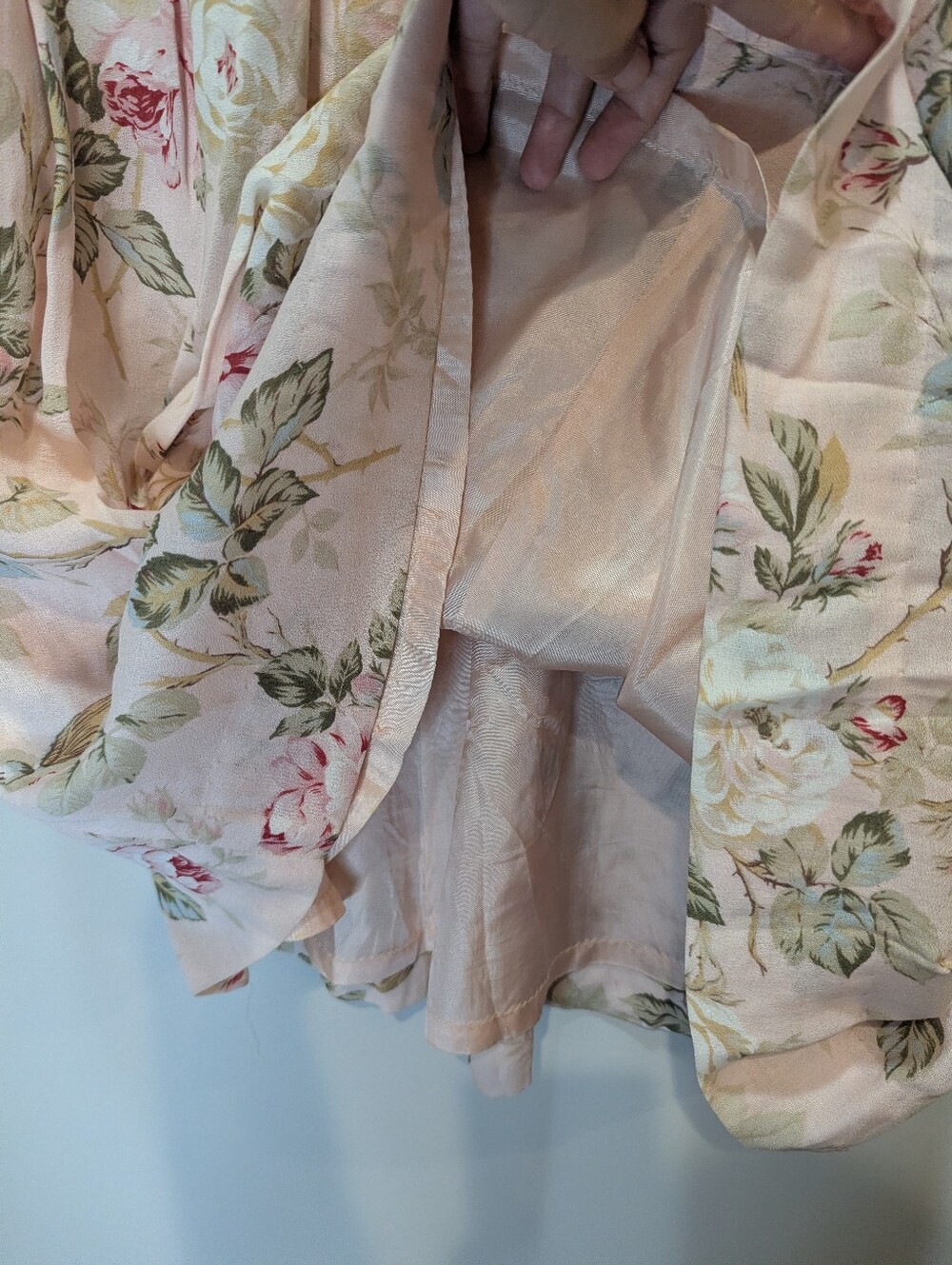 Susan Bristol Vintage Pink Floral Pleated Midi Lined Skirt Size 6 - Picture 7 of 10